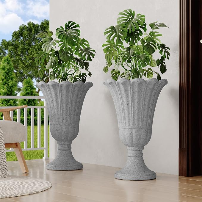 23" Tall Planters for Outdoor Plants Set of 2, Planter - Image 5