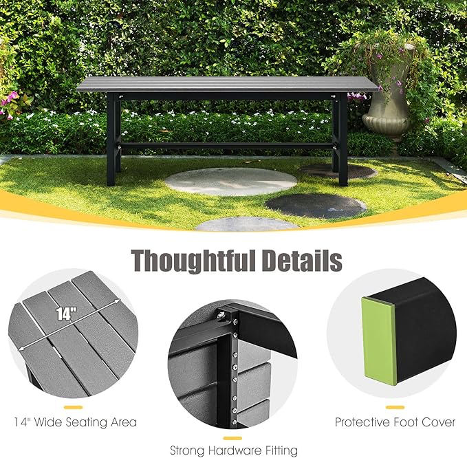 Giantex 2-Person Outdoor Bench Seat - Image 7