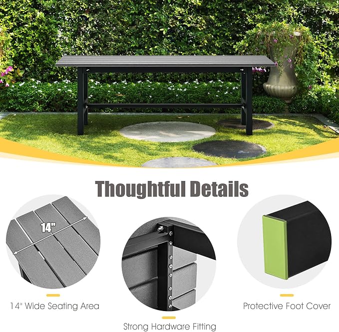 Giantex 2-Pack Outdoor Bench Seat - Image 8