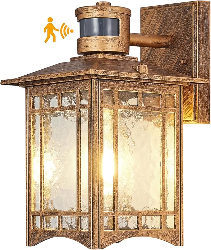 Brown Motion Sensor Outdoor Lights Wall Mount by XANGQAN