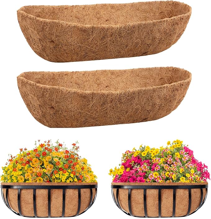 Riare 2 Pack 24 Inch Trough Coco Coir Liners by Riare