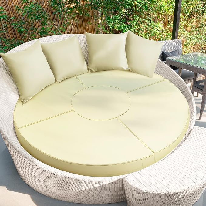 Patelai 66" Outdoor Daybed Cushion Cover Round Replacement by Patelai