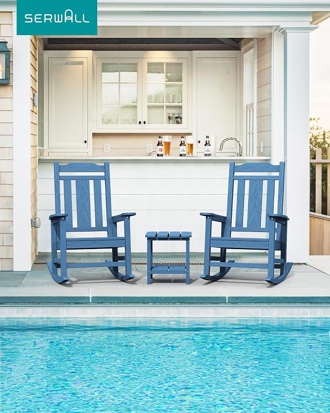 SERWALL HDPE Outdoor Rocking Chair - Image 7