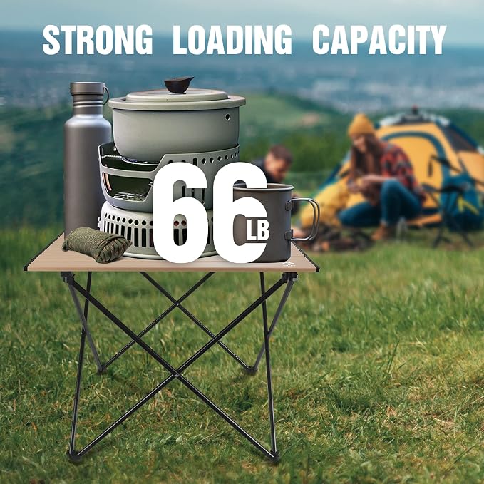 VILLEY Portable Camping Side Table, Ultralight Aluminum Folding Beach Table - Image 6