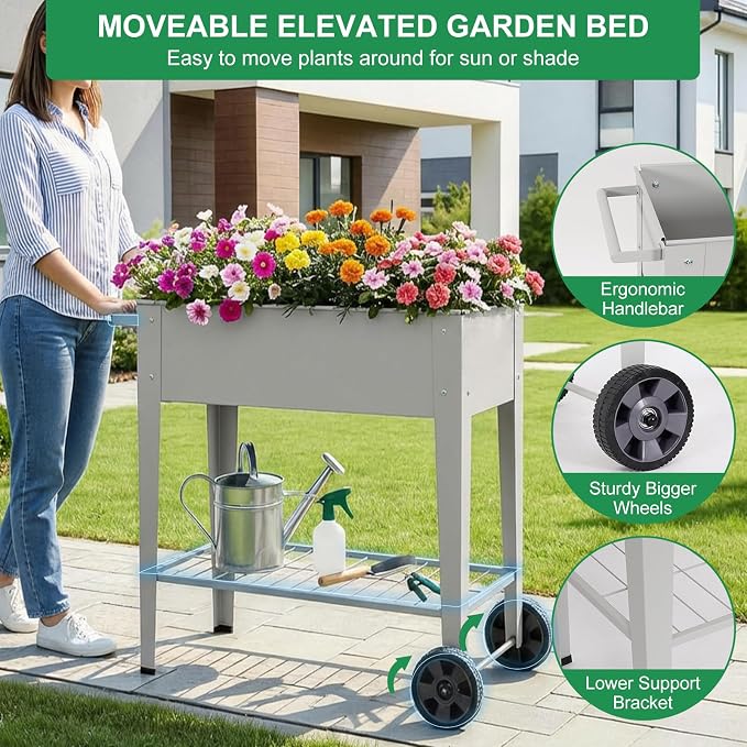 Elevated 32" Tall Raised Garden Bed - Image 3