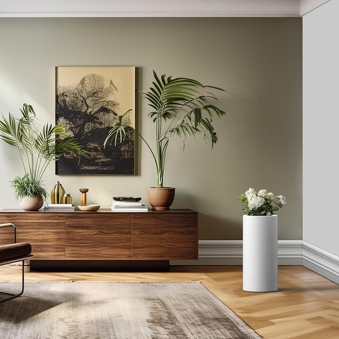 Kante 23.6 Inch Tall Cylindrical Planter, Large Round Plant Pots - Image 4