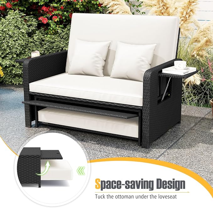 RELAX4LIFE Wicker Patio Outdoor Daybed - Image 8