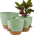 FaithLand 3-Pack Large Planter Pots, 12 10 9 Inch Self Watering Flower Pots by FaithLand