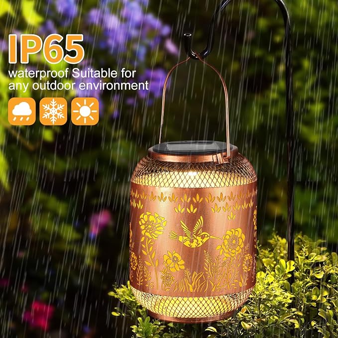 Hummingbird Solar Lanterns Outdoor Hanging Christmas Lantern as Birthdays Gifts - Image 5