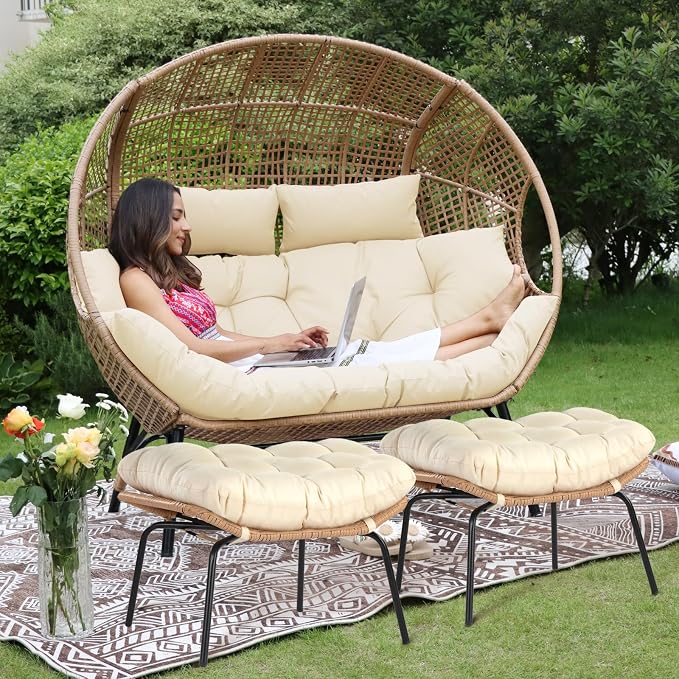 NICESOUL Modern Double Egg Chair by NICESOUL