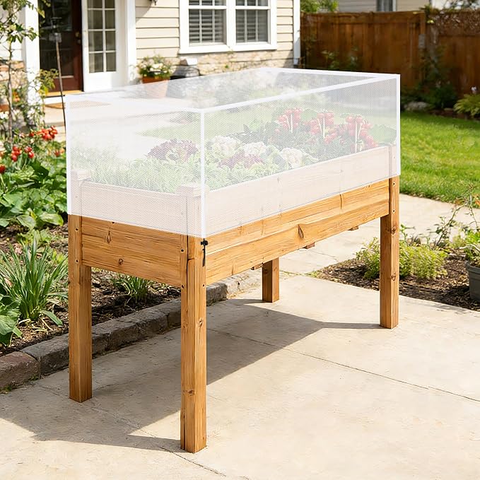 2 Pack Garden Netting for Raised Beds, 37.4" x 19.6" x 19.6" Garden Bed Insect - Image 7