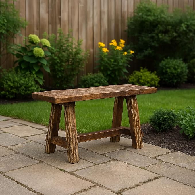 The Urban Port Wooden Garden Patio Bench - Image 12