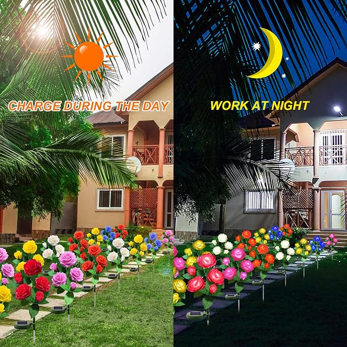 Solar Flower Lights Outdoor - Image 4