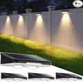 Solar Lights Outdoor Waterproof 4-Pack, Backyard LED Fence Lighting Outside by Brightever