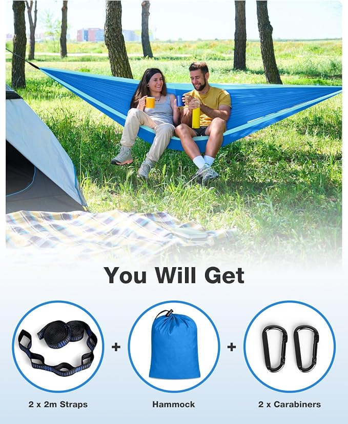MOSFiATA Camping Hammock, Heavy Duty up to 500lbs - Image 4