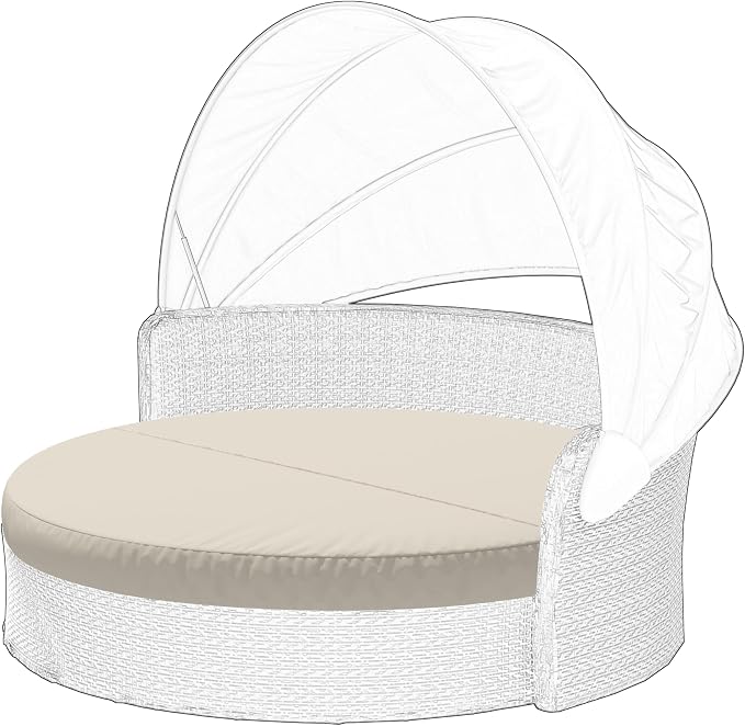 Outdoor Daybed Cushion Cover, Outdoor Waterproof and Fade-Resistant Sun Bed by Cethytirko