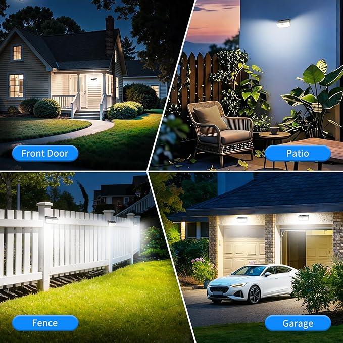 Aootek Solar Outdoor Motion Sensor Lights 2500Lm Solar Panel to 15.3 in² and 3 - Image 5