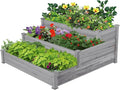 Yaheetech 3 Tier 47 x 47 x 22in Raised Garden Bed Horticulture Outdoor Elevated by Yaheetech