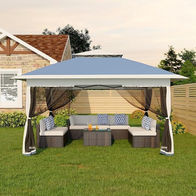Canopy Tent 13x13 ft, Pop Up Gazebo One-Push Setup by GarveeLife