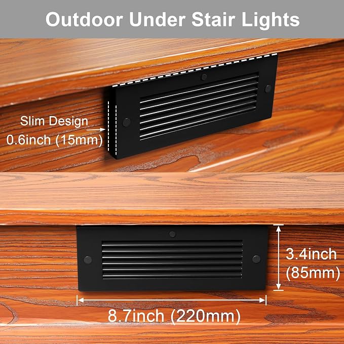 Outdoor Stair Lights, 5W 8.7" 12V LED RGB Color Changing Low Voltage Under Deck - Image 4