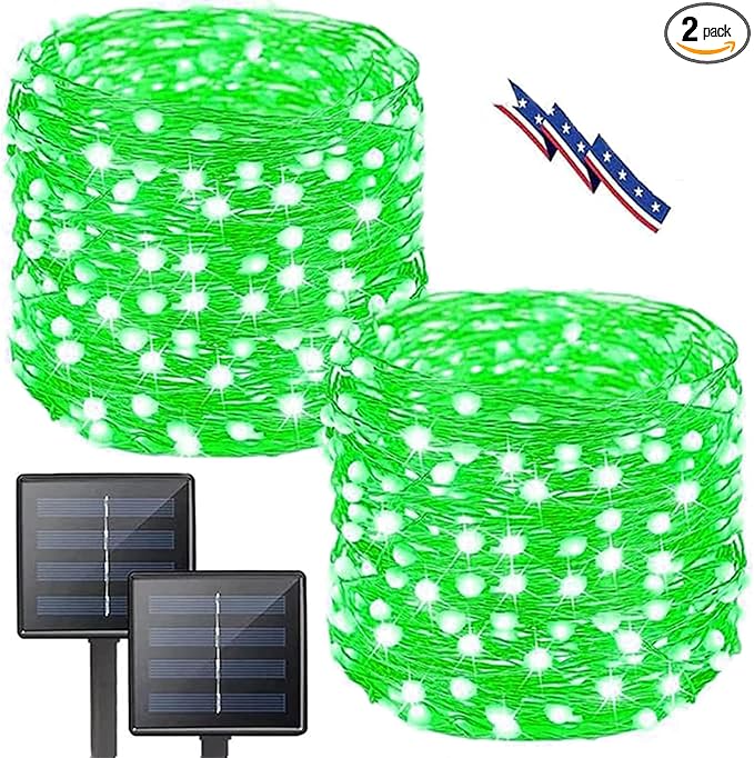 Solar String Lights Outdoor, 2 Pack 80FT 200 LED Solar Halloween Twinkle Lights by BHCLIGHT