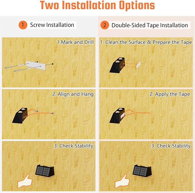 8-Pack Solar Fence Lights, Up & Down Lighting, 50LM/25LM 4 Modes, IP65 - Image 3