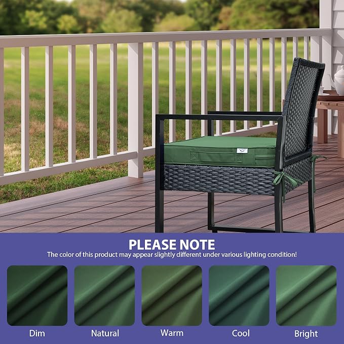 Outdoor Chair Cushions Set of 4, Waterproof Outdoor Seat Cushions - Image 7