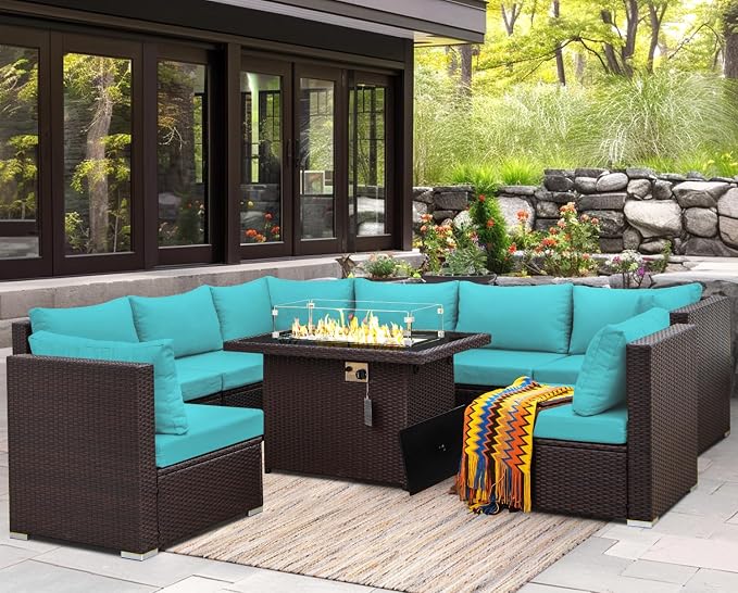 NICESOUL 9 Piece Patio Sectional Set - Image 2