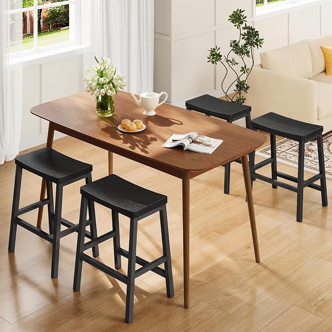 HOOBRO Bar Stools Set of 4, Counter Height Bar Stools, 23.6'' Bar Chairs - Image 4