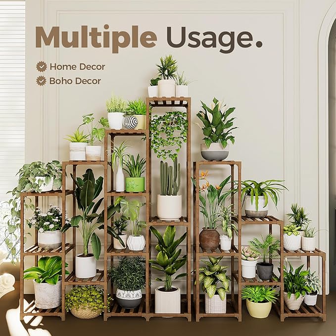 BamWorld Tall Plant Shelf Stand - Image 2