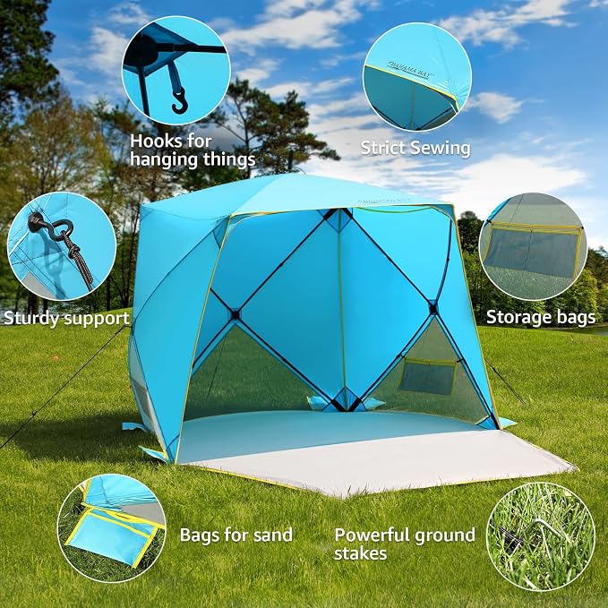 Old Bahama Bay Pop Up Beach Tent, Portable Shade Sun Shelter UPF50+ UV - Image 8