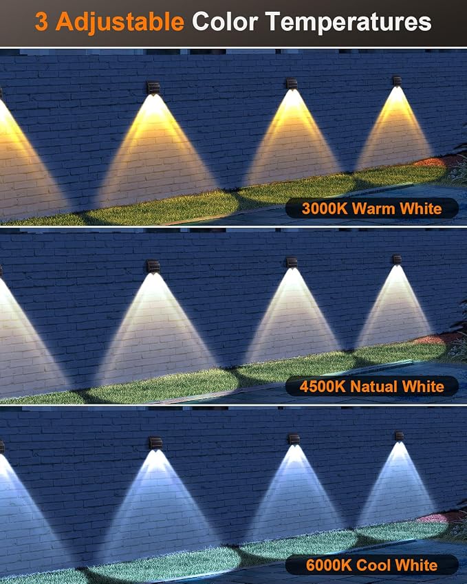 High Brightness Solar Fence Lights Outdoor, Larger Size Solar Lights - Image 5
