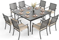 PHI VILLA 9 Pieces Outdoor Dining Set by PHIVILLAThepioneerofcomfortablehouseholdsupplies