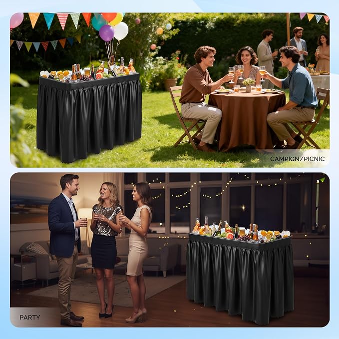 VINGLI 4FT Ice Table, Portasble Cooler Side Table - Image 7