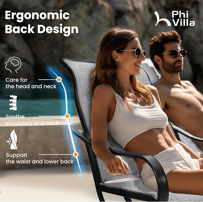 PHI VILLA 7 Piece Outdoor Patio Dining Set - Image 7