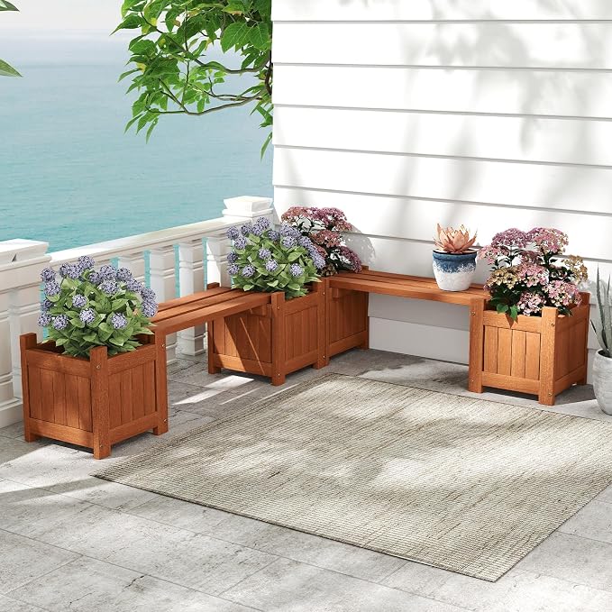 Giantex 2-in-1 Outdoor Bench by Giantex