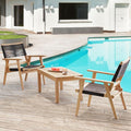Outdoor Patio Chairs Set of 2 Black Rope Furniture Chairs 2-Person Outdoor by Unknown