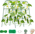 Cucumber Trellis for Raised Bed, U-Shape Garden Trellis for Climbing Plants by ZPMOCKAQ