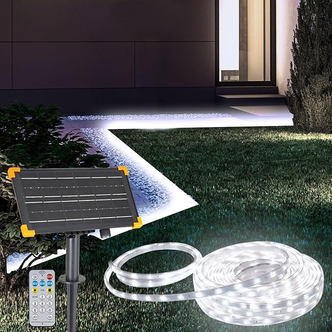 DBFAIRY 50Ft Solar LED Strip Lights Outdoor, Large Capacity Solar Powered by DBFAIRY
