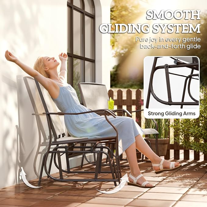 Outsunny Outdoor Glider Chairs - Image 4