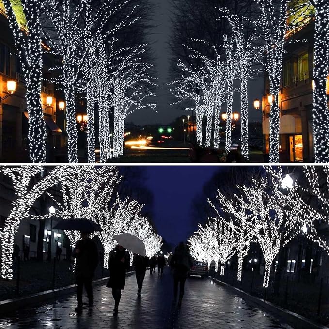 Extra-Long Solar String Lights for Outside, 4 Pack 400LED Solar Fairy Lights - Image 6