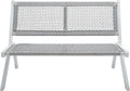 SAFAVIEH Outdoor Collection Kobina Grey Acacia Wood/Grey Rope Foldable Bench by SAFAVIEH