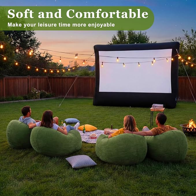 Realspring Inflatable Bean Bag Chairs Outdoor Blow up Camping Chairs Inflatable - Image 7