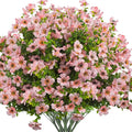 Artificial Fake Flowers for Outdoor Spring Decoration, 16 Bundles Faux Silk by Grunyia