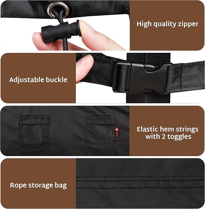 iBirdie Outdoor Patio Furniture Set Covers 84 x 48 inch fit 4 x 7 ft, 46 inch - Image 6