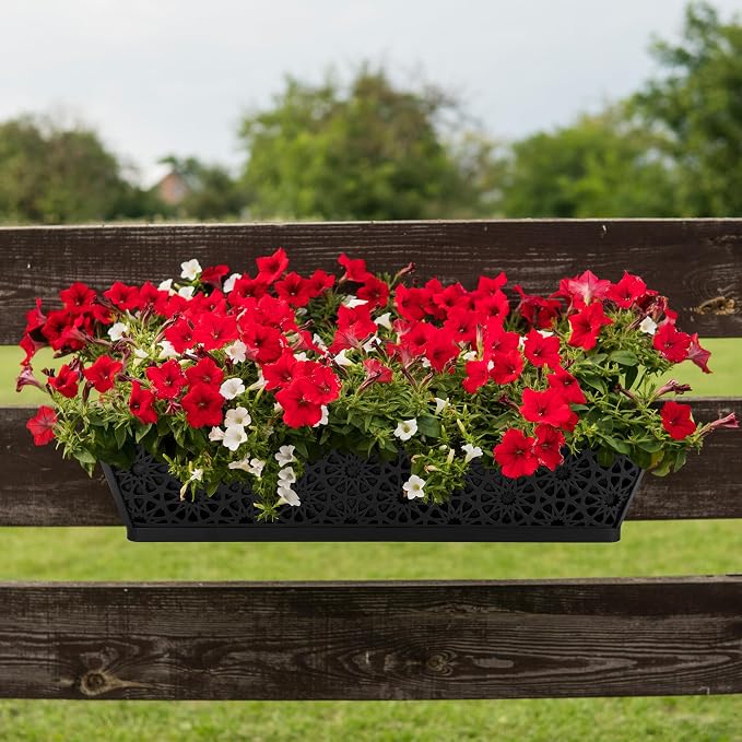 Adnee 4 Pcs 24 Inch Fabric Plant Window Box Liners-Rectangular Non-Woven - Image 5
