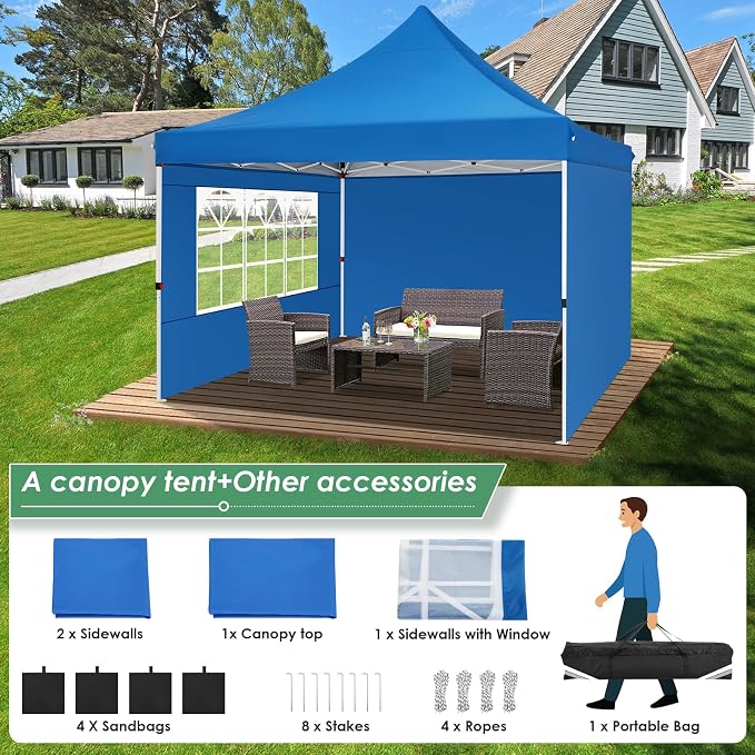 COBIZI Canopy 10x10 Pop Up Canopy Tent - Image 6