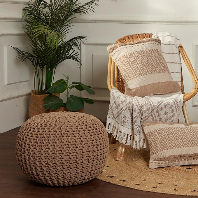 REDEARTH · Round Pouf Ottoman - Image 2