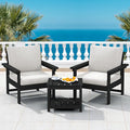 SERWALL HDPE Patio Sofa Set, 3-piece Sectional Outdoor Furniture Set, All by SERWALL