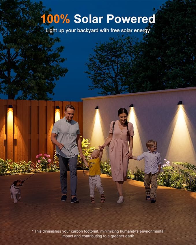 8 Pack Decorative Solar Powered Fence Lights Outdoor Waterproof - Image 7